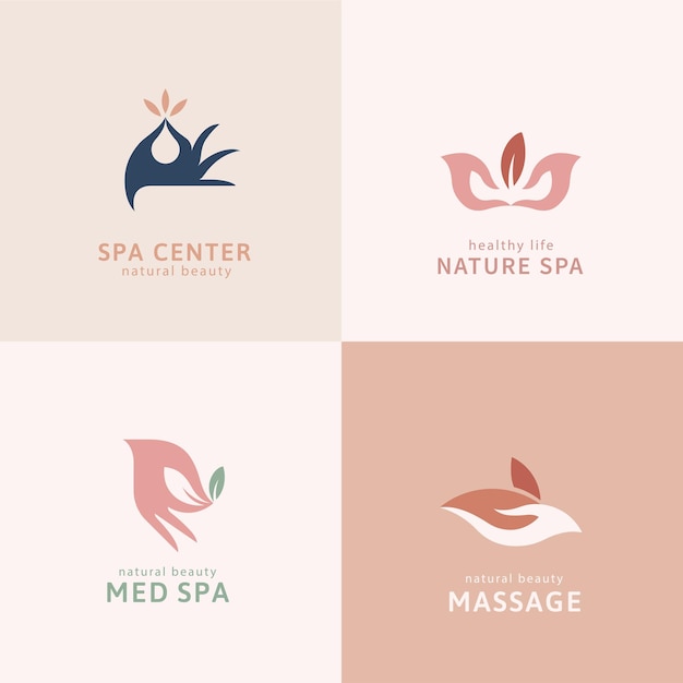 Vector set of hand logo design