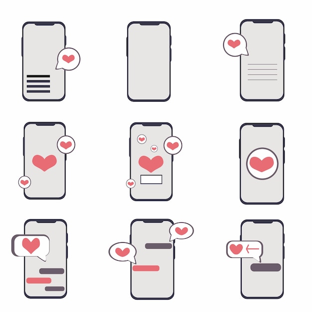 Set Handphone Collections Vector