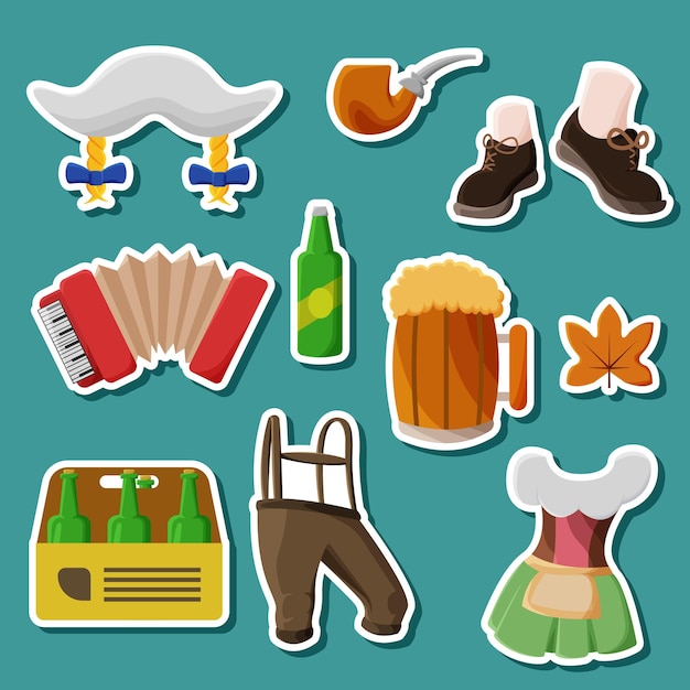 Set of Happy Oktoberfest Sticker