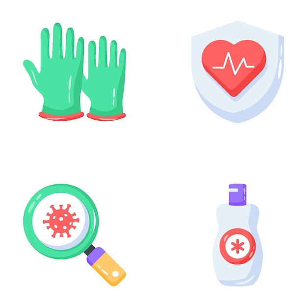 Set of Healthcare Flat Icons