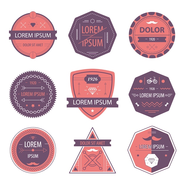 Vector set of hipster modern labels