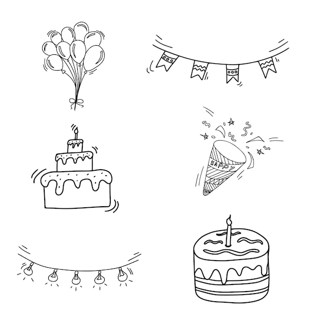 Vector set holiday birthday