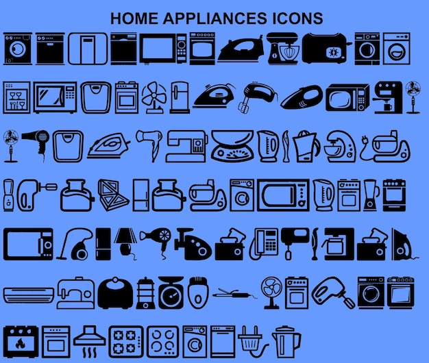 Vector set of home appliance vector