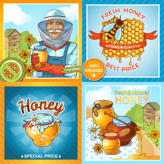 Set of honey compositions