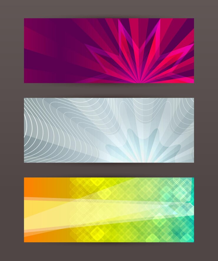 वेक्टर set of horizontal banner header website1