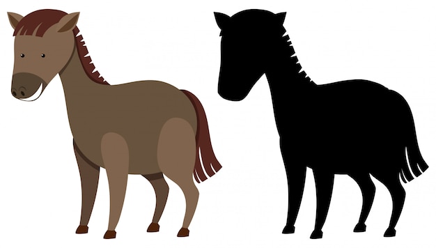 Set of horse character