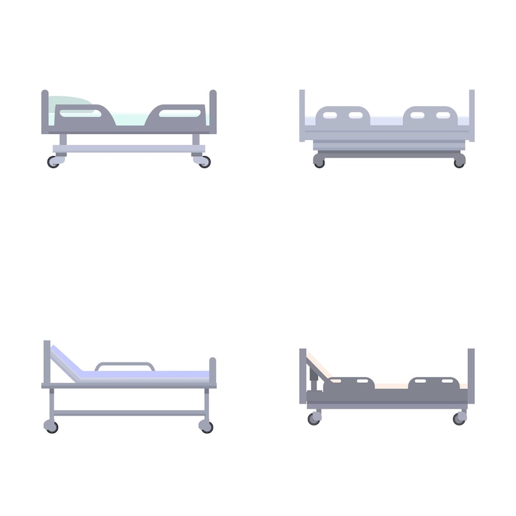 Vector 병원 침대 세트 일러스트레이션
