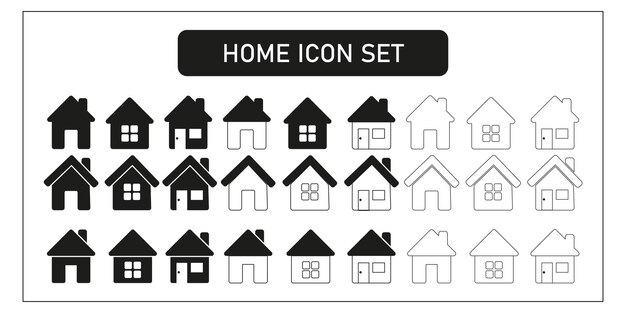 Set of house icon vector illustration