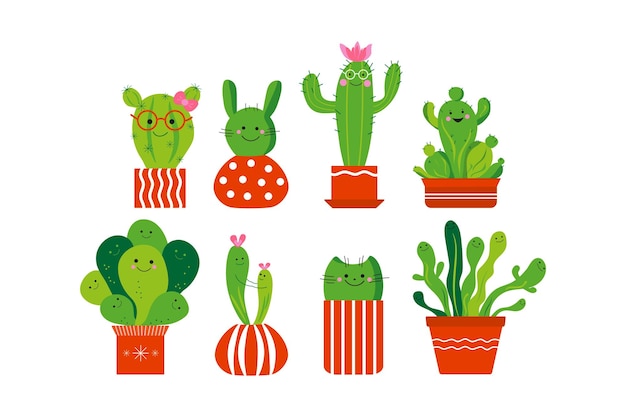 Set of houseplants Cartoon1