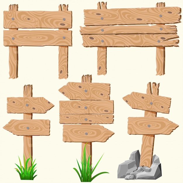 Set houten planken