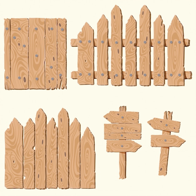 Set houten planken