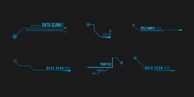 Набор HUD футуристический научно-фантастический