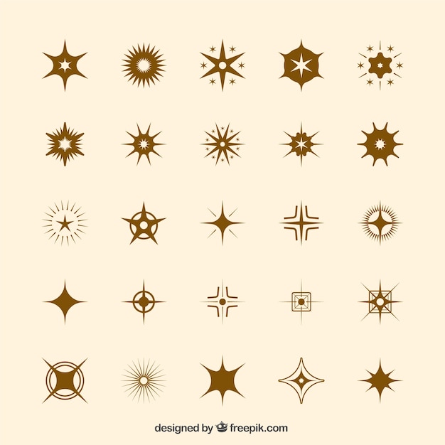 Vector set of iconic stars