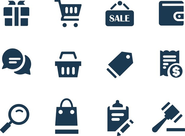 Vector a set of icons for commercial use