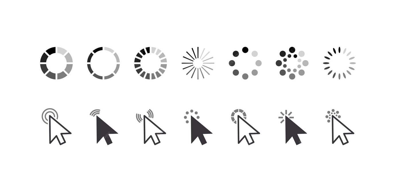 Premium Vector | Set of icons cursor pointers, click arrows, and ...