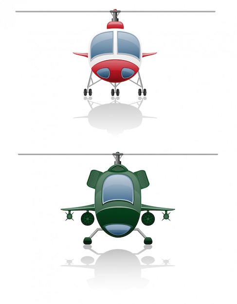 Set icons helicopter.