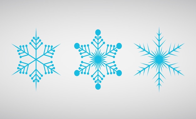 Set of icons snowflakes Vector illustration