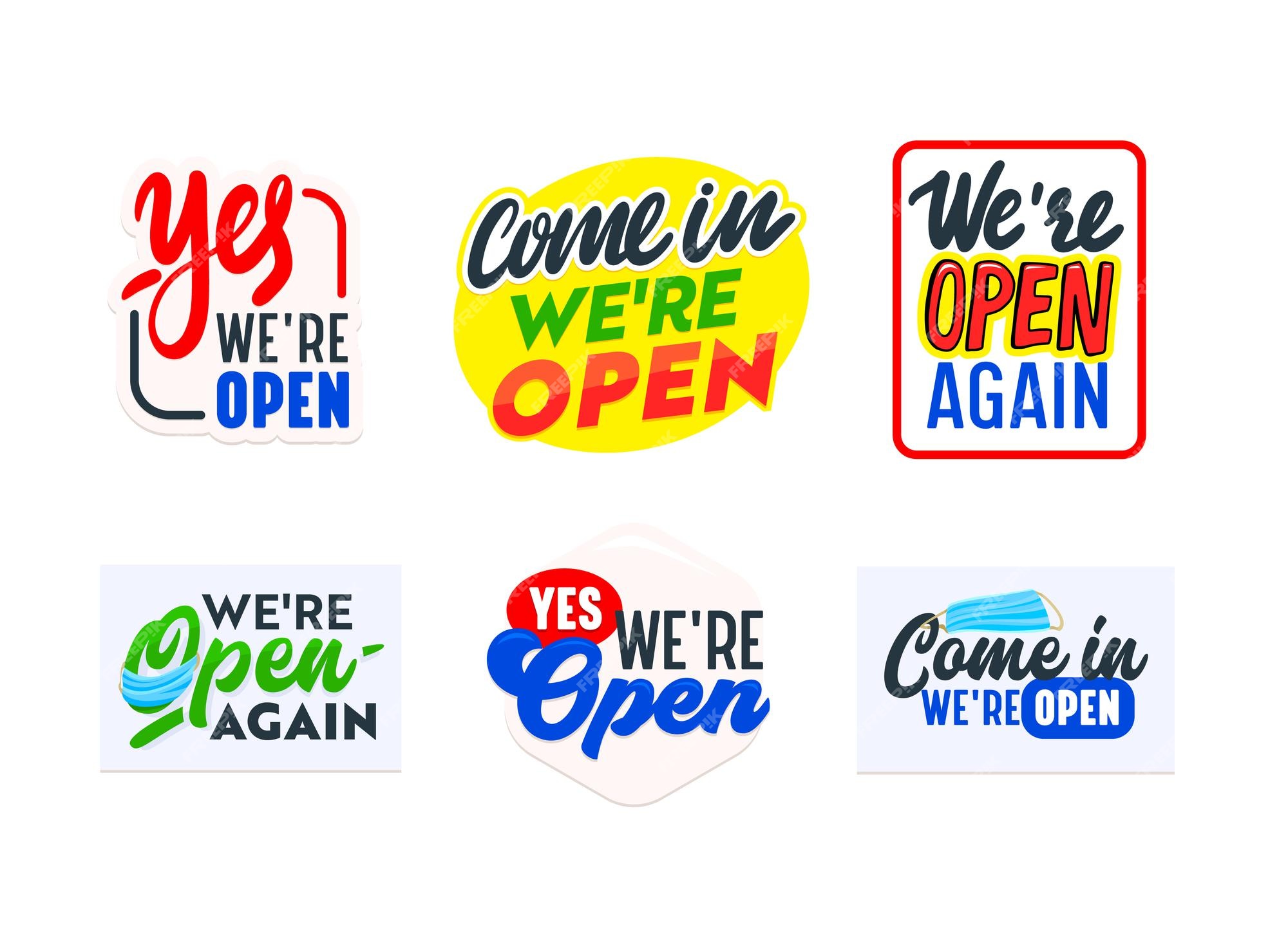 Open sign business shop icon we are Royalty Free Vector