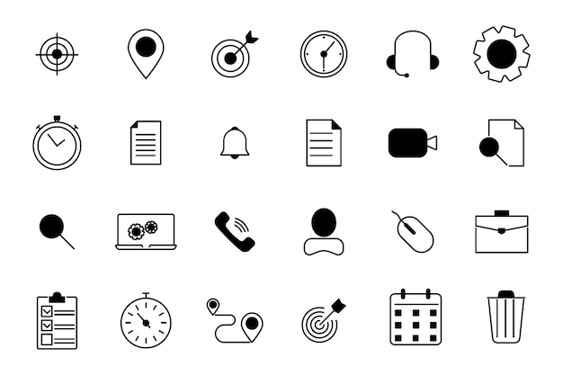 set of icons for web