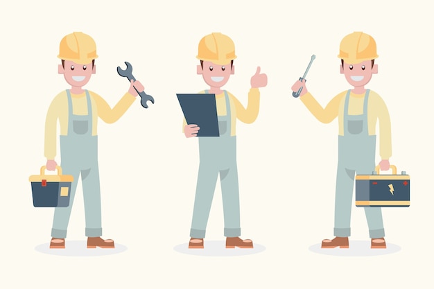 Vector set of illustration character