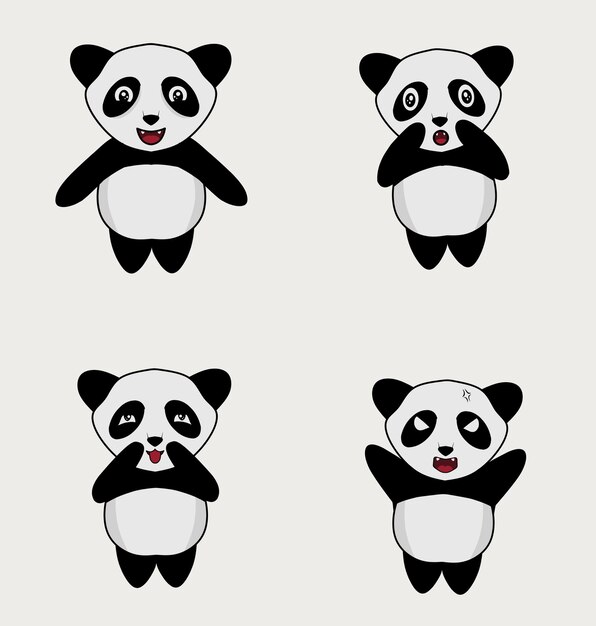 Impostare l'illustrazione del simpatico personaggio del panda