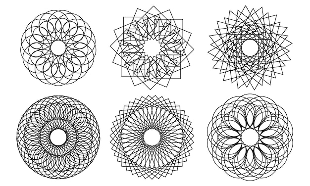 set of impossible shapes optical illusionminimal geometric logo vector illustration eps 10