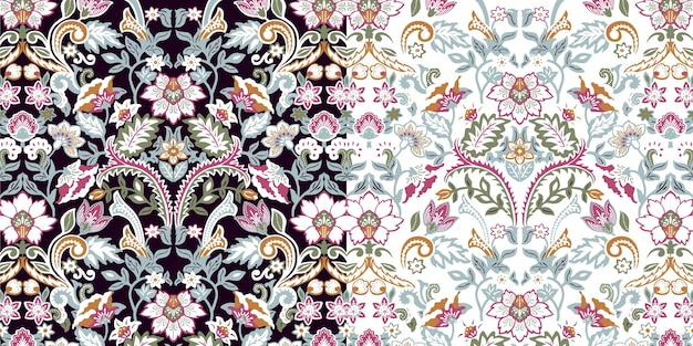 set of indonesian modern batik indonesian modern batik pattern vector