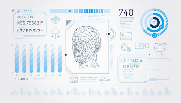 Set infographic elementen over gegevensbescherming