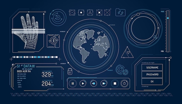 Insieme di elementi infografici sulle transazioni globali e sulla sicurezza dell'e-commerce