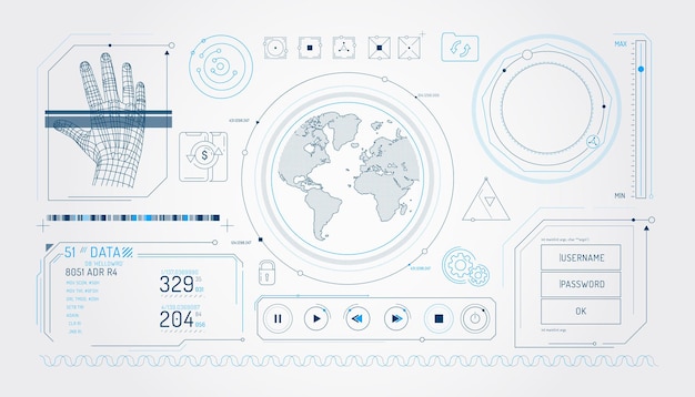 Set of infographic elements about global transactions and ecommerce security