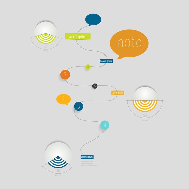 Vector set of infographic elements.