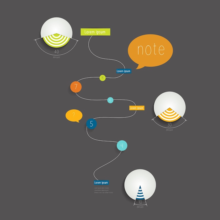 Vector set of infographic elements.