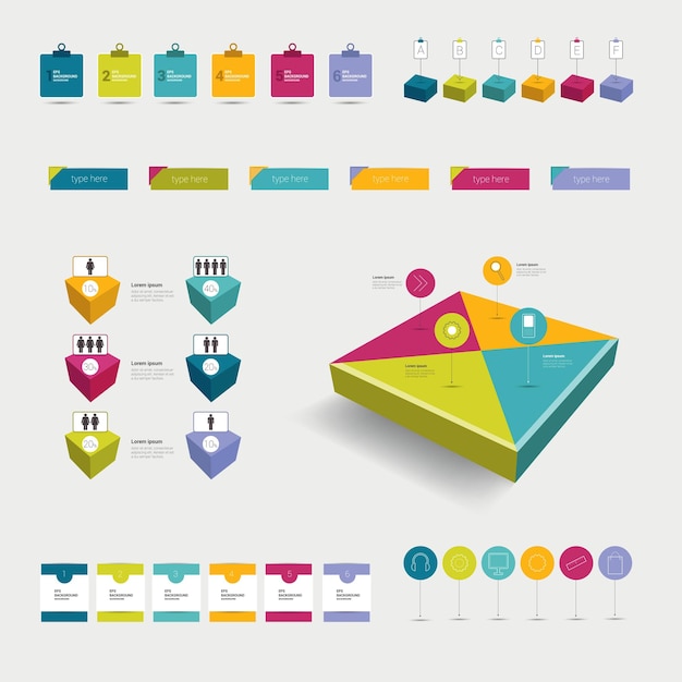 Vector set of infographic elements.