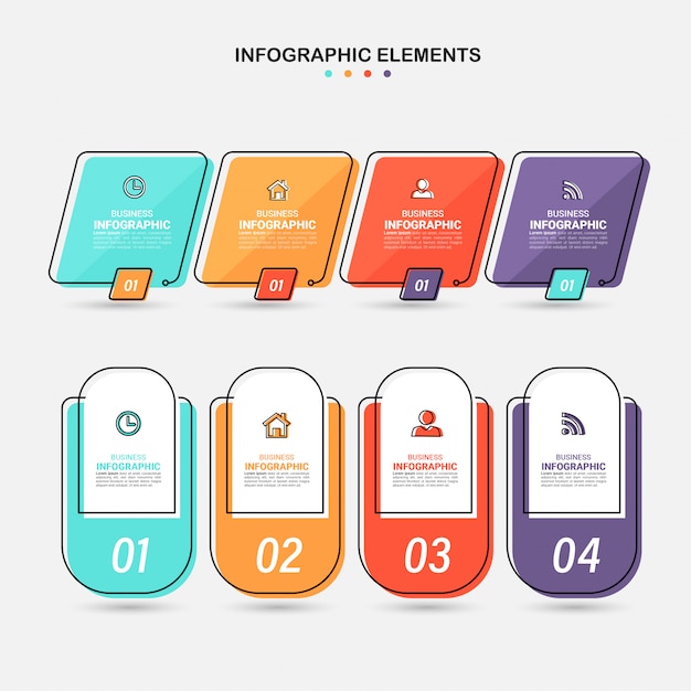 Vector set of infographic elements.