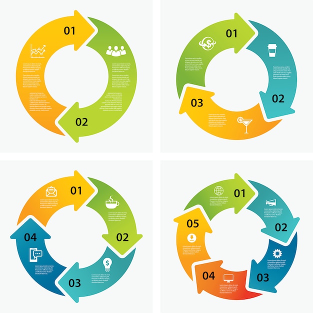 Set infographic sjablonen