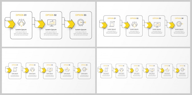 Vettore set di modello di infografica