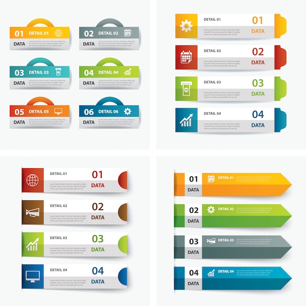 Set di modelli di infografica