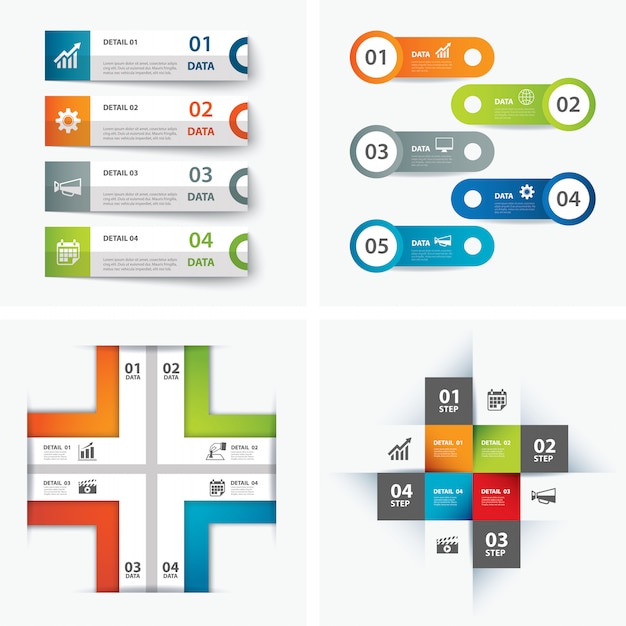 Set of infographic templates