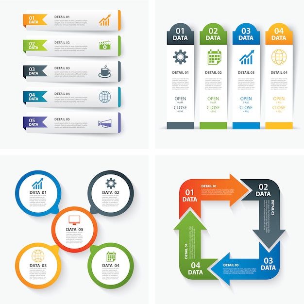 Set di modelli di infografica