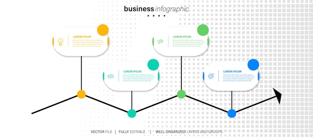 Set of infographics elements in modern flat business style