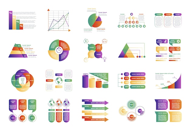 Set di infografica