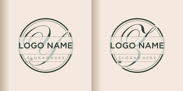 Set initial logo design template y z