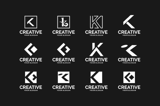 Vettore set di iniziali lettera k logo logo riferimento