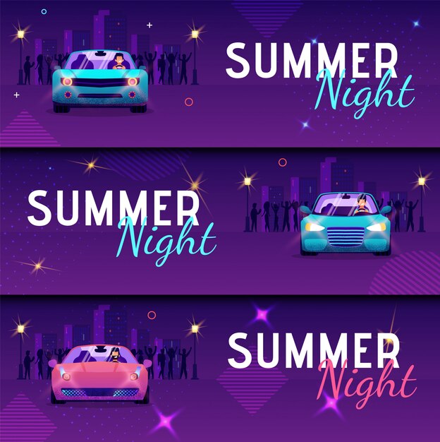 Set inscription summer night