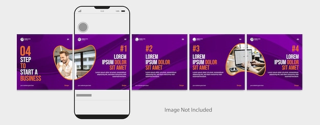 Set di instagram carousel post template modificabile instagram carosello post social media carosello