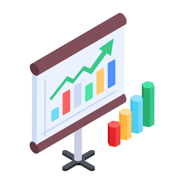 Set di icone isometriche di investimento