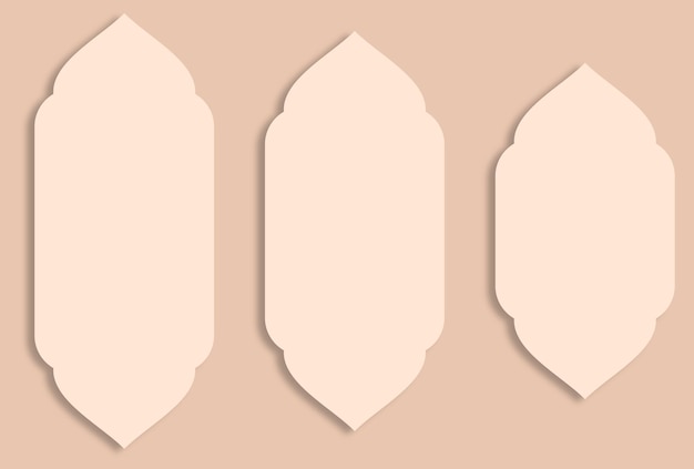 Set of islamic frames shapes badges