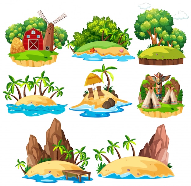 Set of isolated island