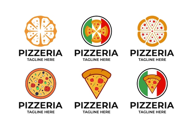 Set Of Italian Pizza logo design
