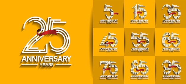 set jubileumlogotype voor feestgebeurtenis